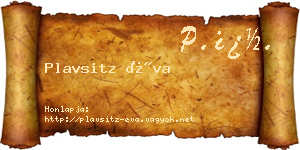Plavsitz Éva névjegykártya